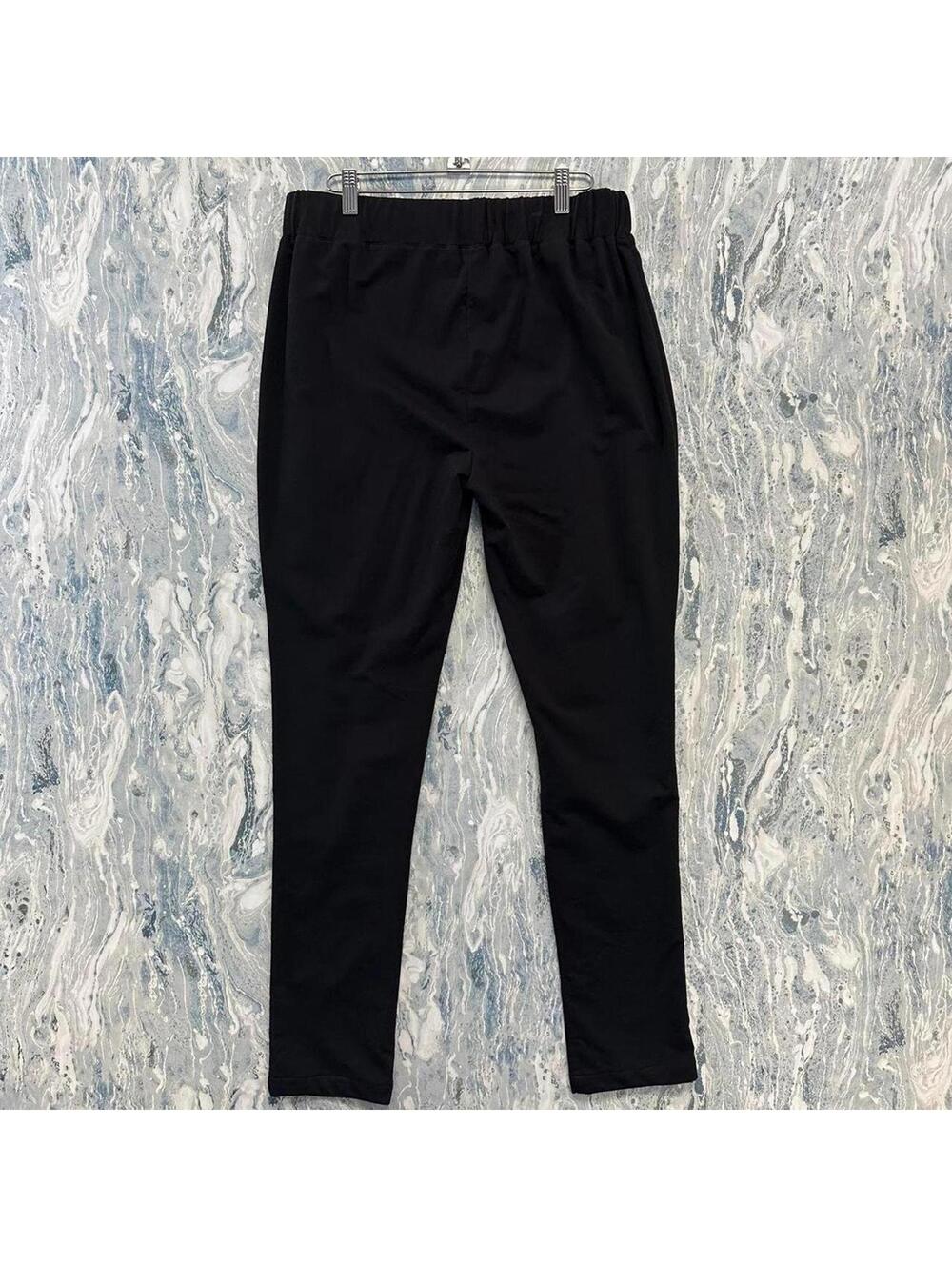 Minimalist boho casual black sweatpants (XL) - Picture 3 of 7